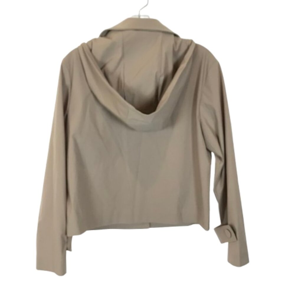 Womens Size Small Harris Wharf London Tan Detachable Hood Single-Breasted Jacket - Picture 3 of 3
